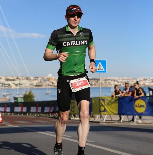 Paul Savage Dundalk in action for Cairlinn Triathlon Club at Ironman Portugal